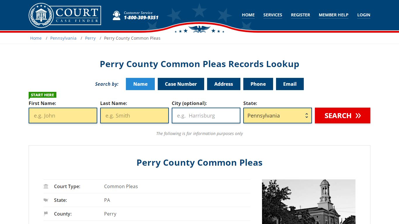 Perry County Common Pleas Records - Instant Court Case Lookup