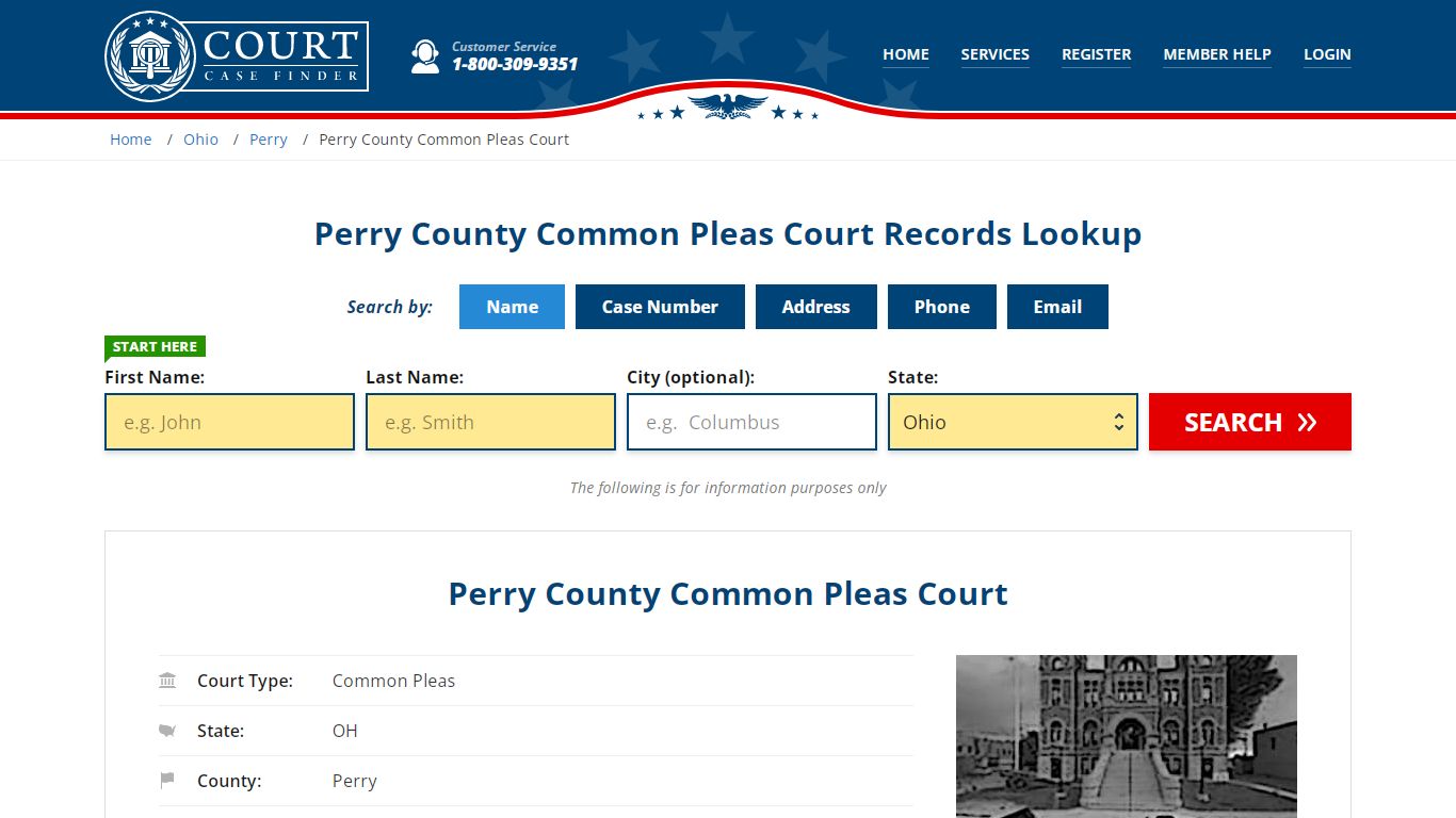 Perry County Common Pleas Court Records Lookup