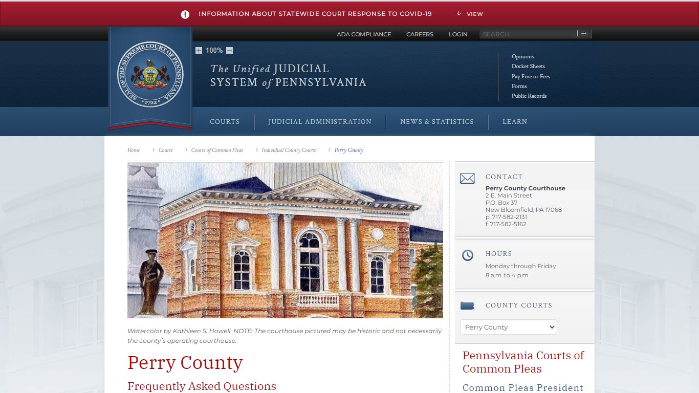 Perry County | Individual County Courts | Courts of Common Pleas ...