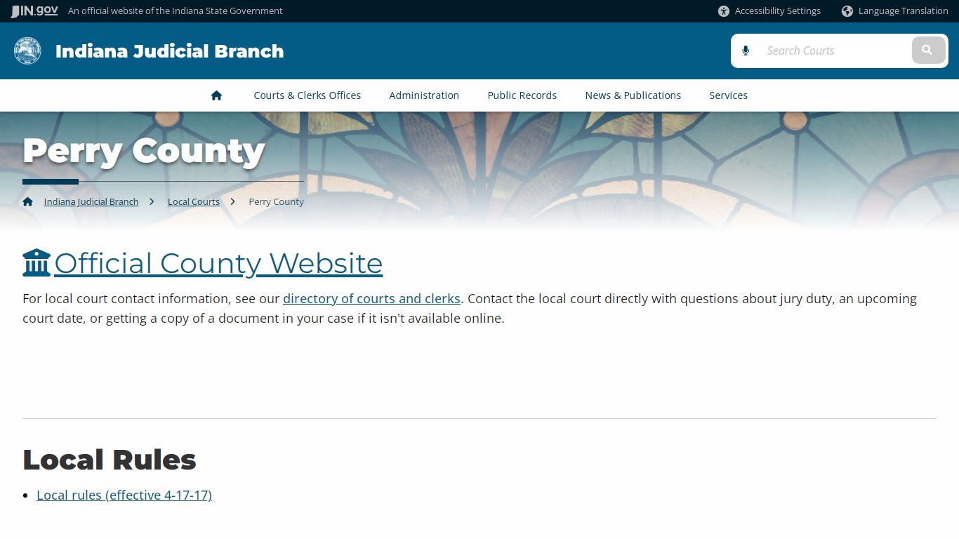 Perry County - Indiana Judicial Branch
